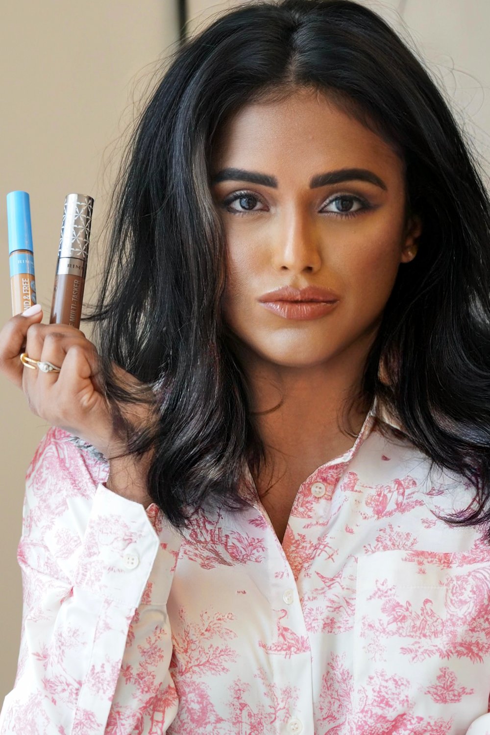 Sachini wearing Rimmel concealer for testing Beaty series