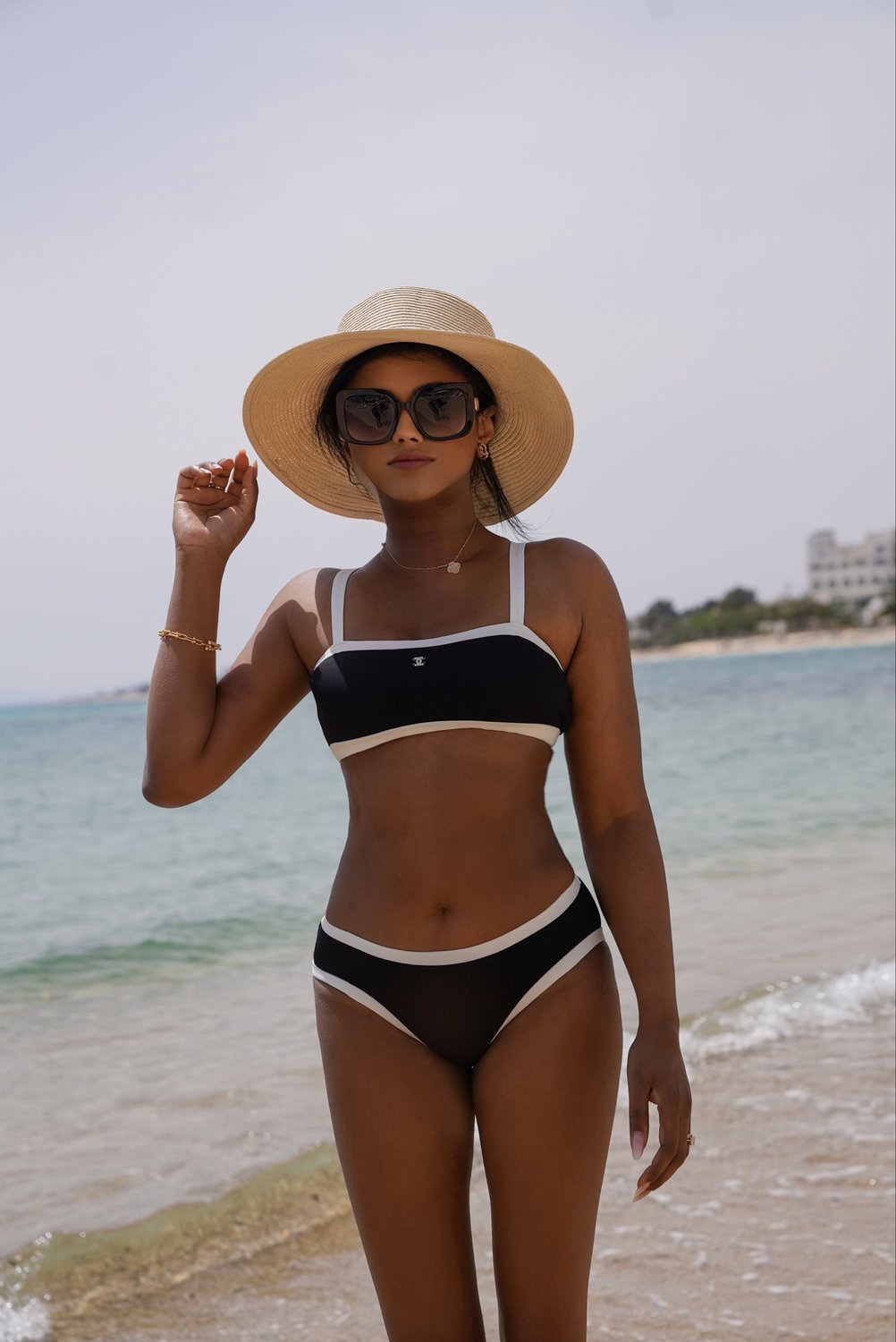 Sachini Dilanka wearing Chanel Swim