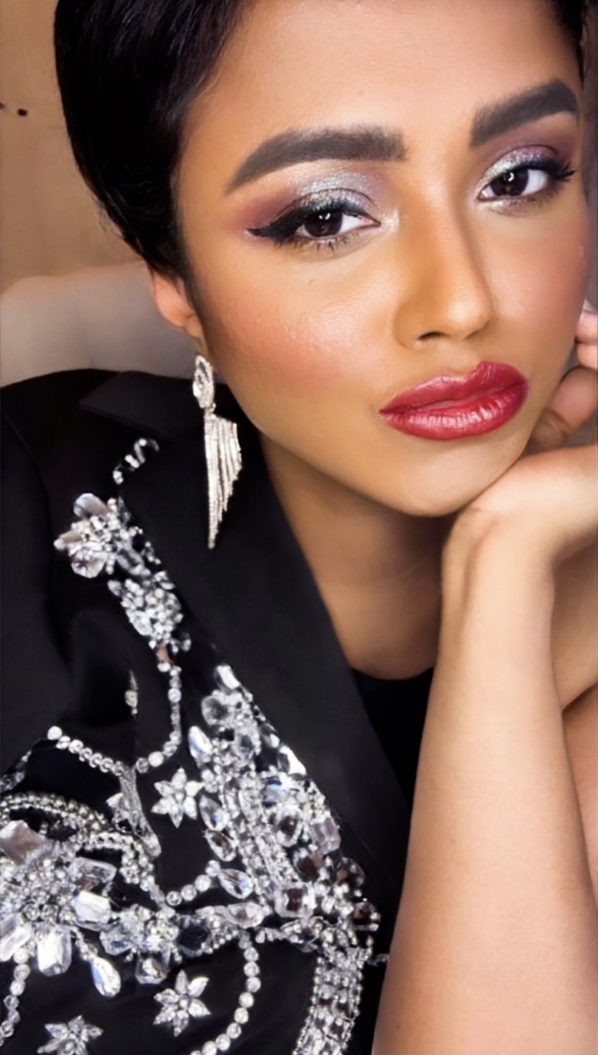 Sachini wearing Moonlit Seduction Makeup Look with Pat McGrath Labs