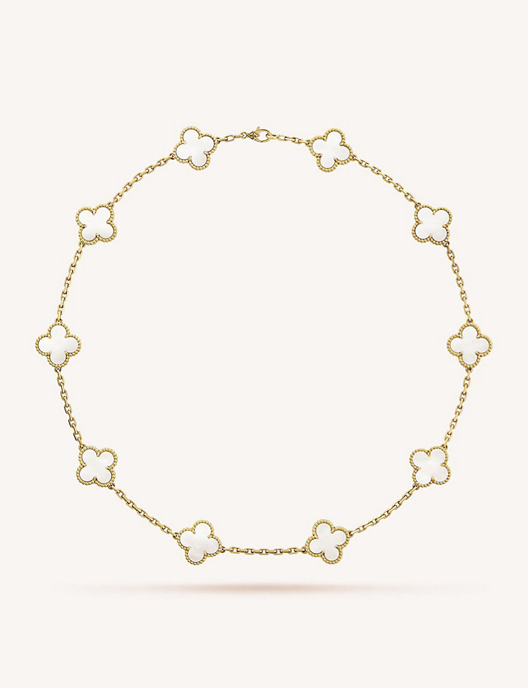 Vintage Alhambra yellow-gold and mother-of-pearl necklace