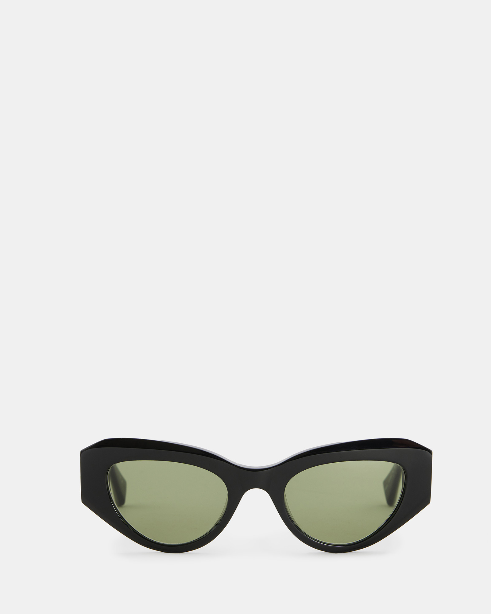 Calypso Bevelled Cat Eye Sunglasses GLOSS BLACK | ALLSAINTS