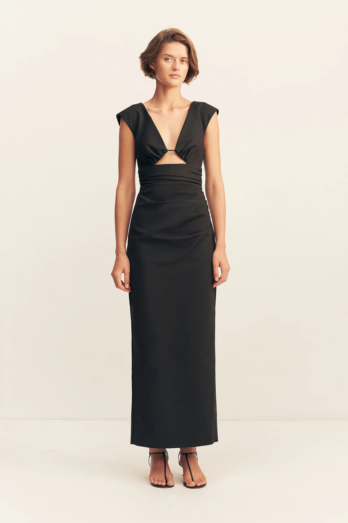Lani Plunged Cut Out Maxi Dress | Black | Dresses | Shona Joy