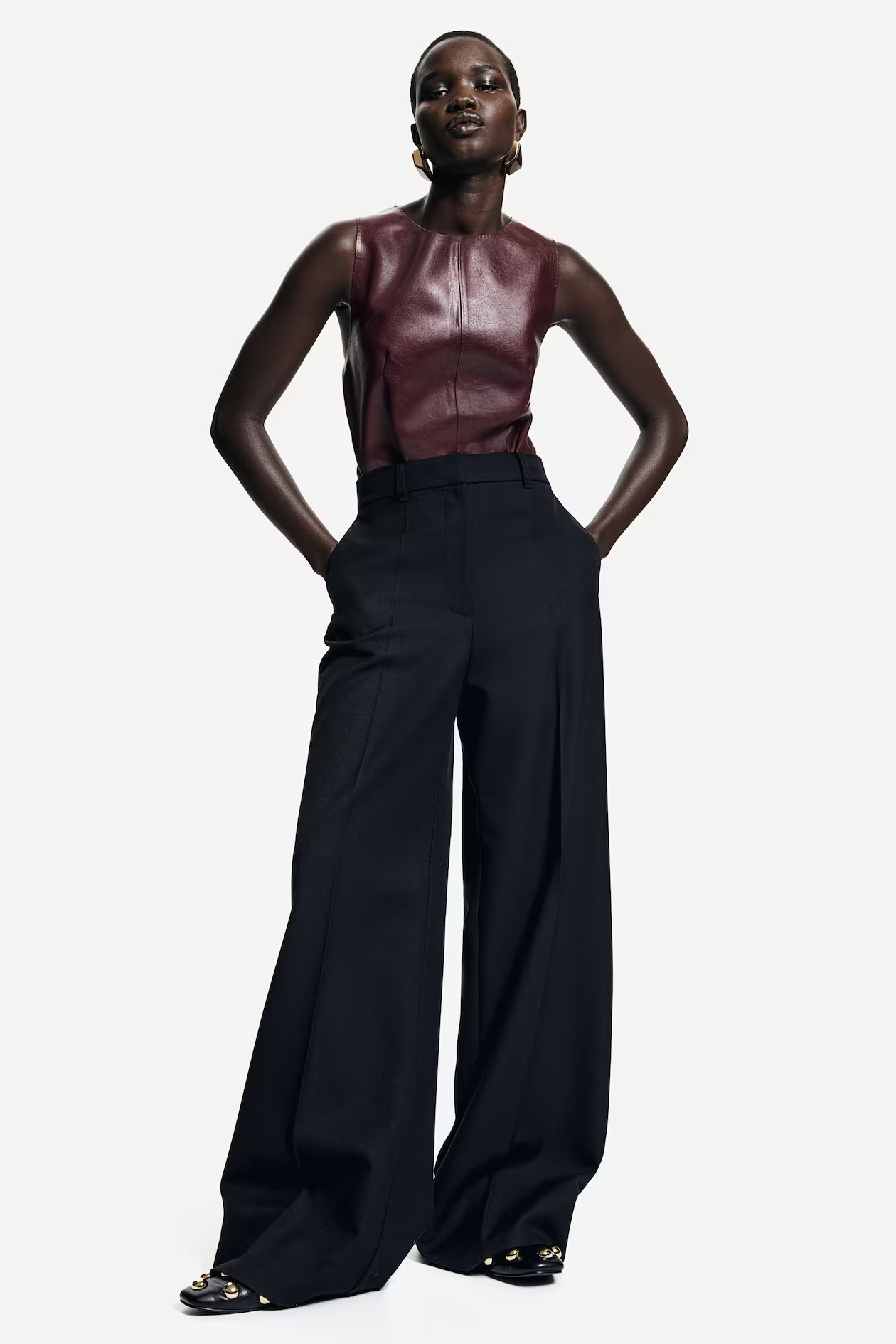 Tailored crease-leg trousers