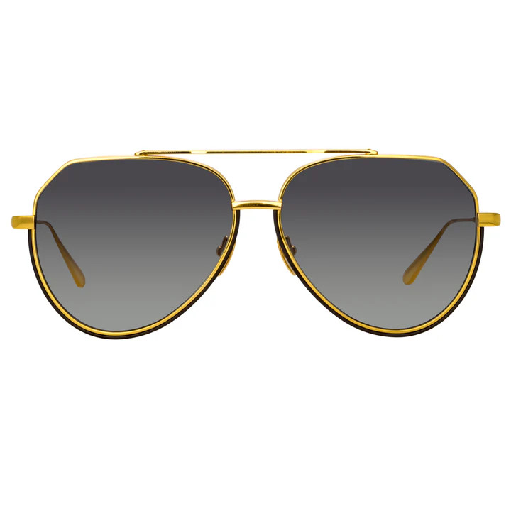 Bayer Aviator Sunglasses in Yellow Gold