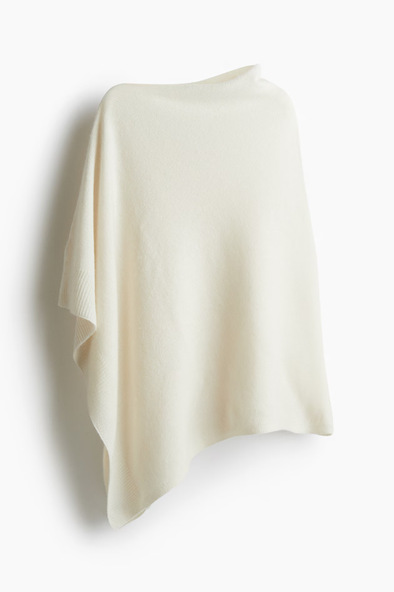 Fine-knit cashmere-blend poncho