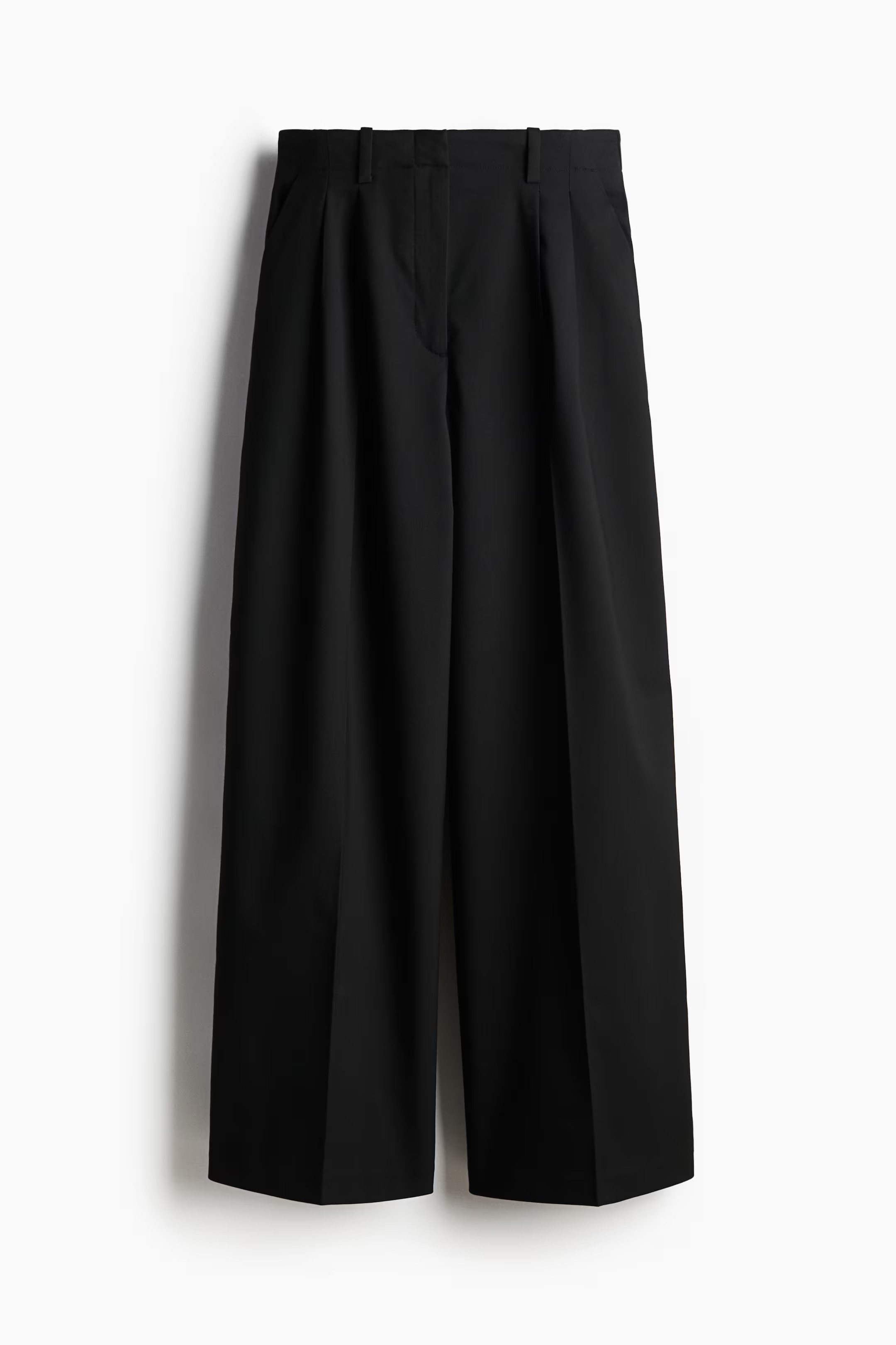 Wide twill trousers