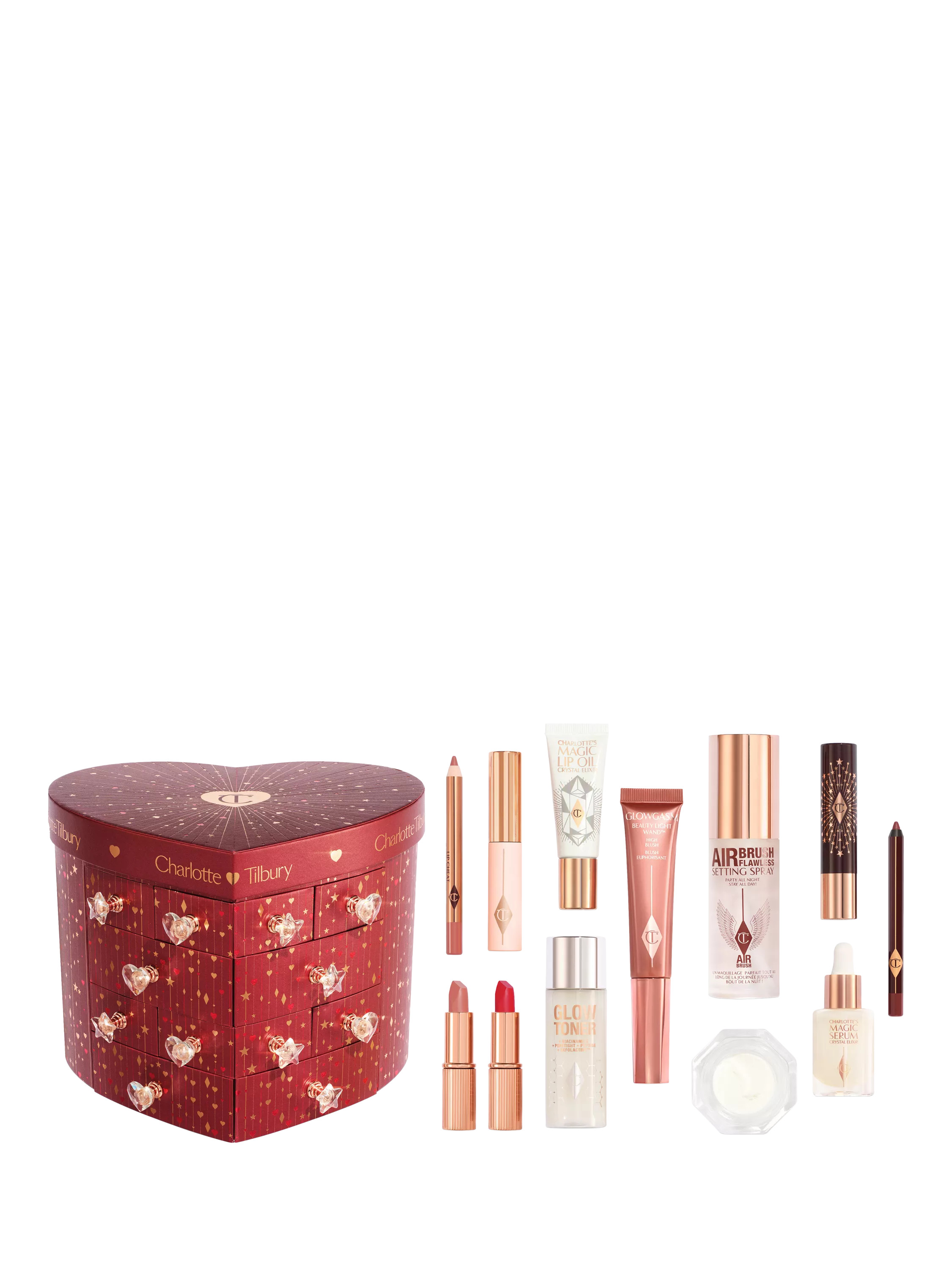 Charlotte TilburyCharlotte's Beauty Treasure Chest Of Love 12 Door Beauty Advent Calendar