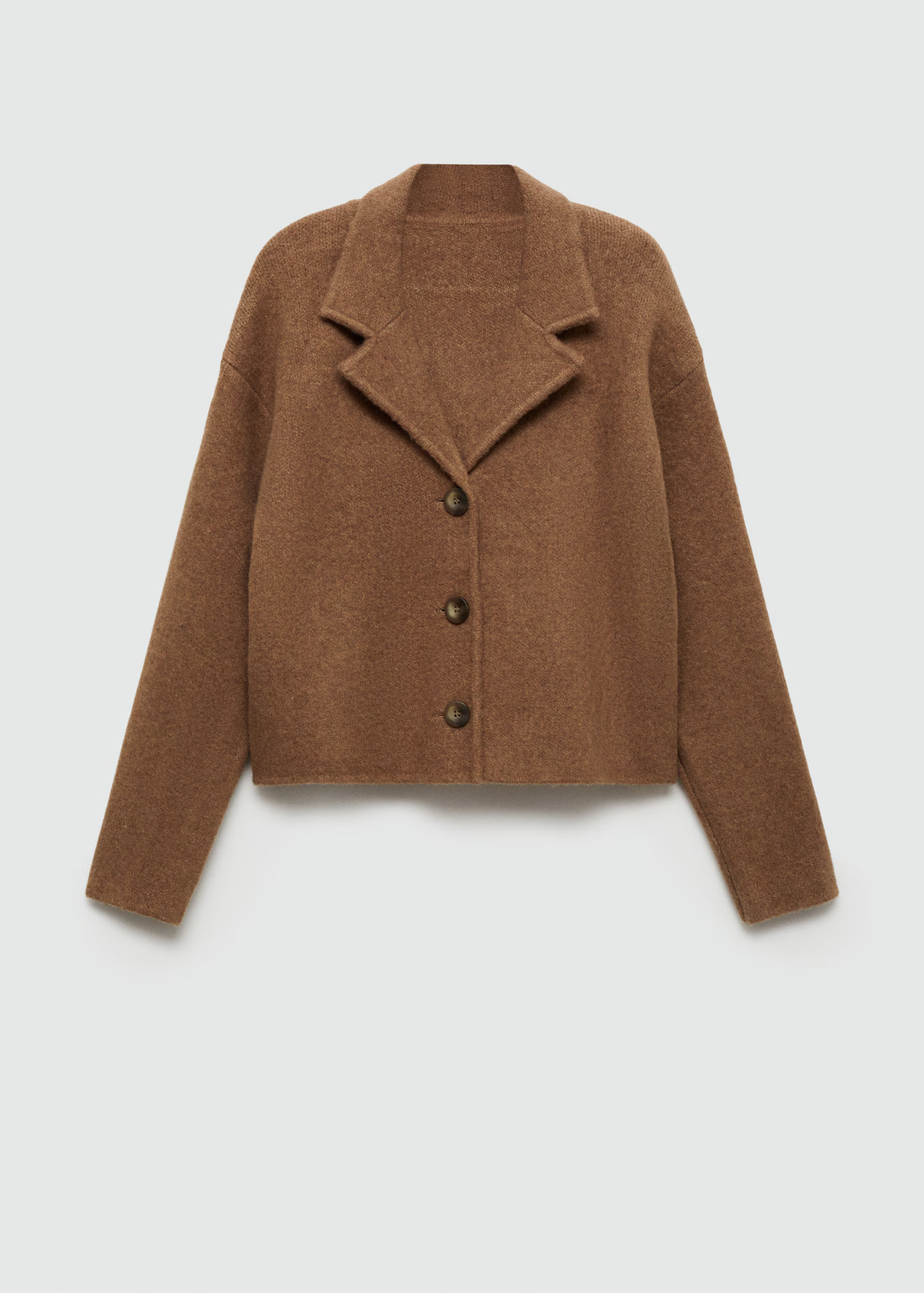 Knitted buttoned jacket - Women | MANGO United Kingdom