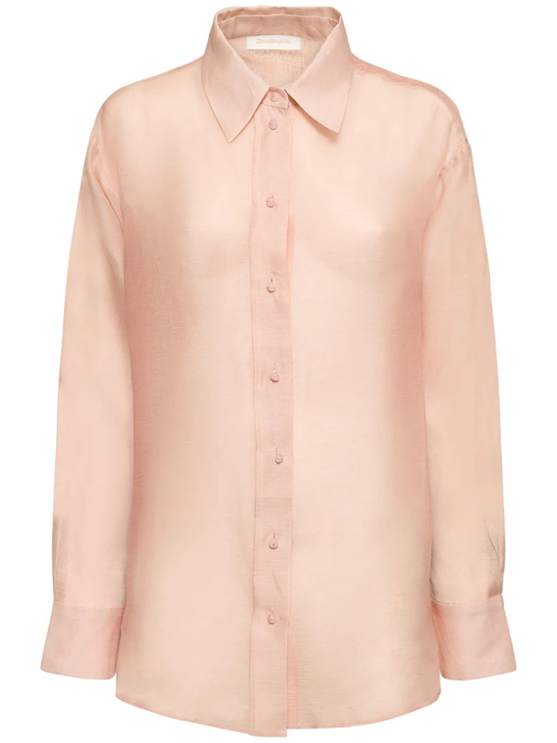 LVR Exclusive silk linen organza shirt