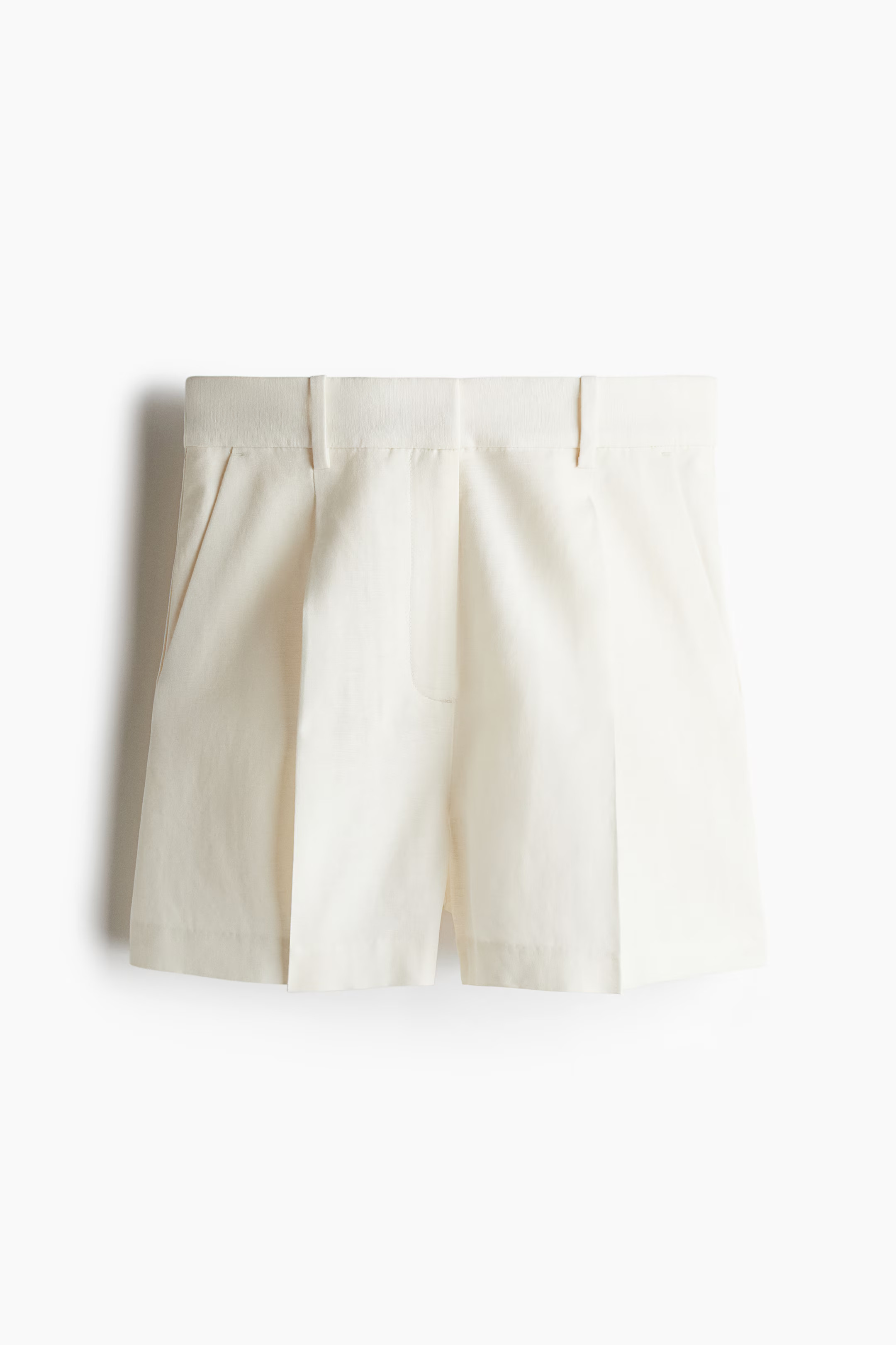 Linen-blend shorts